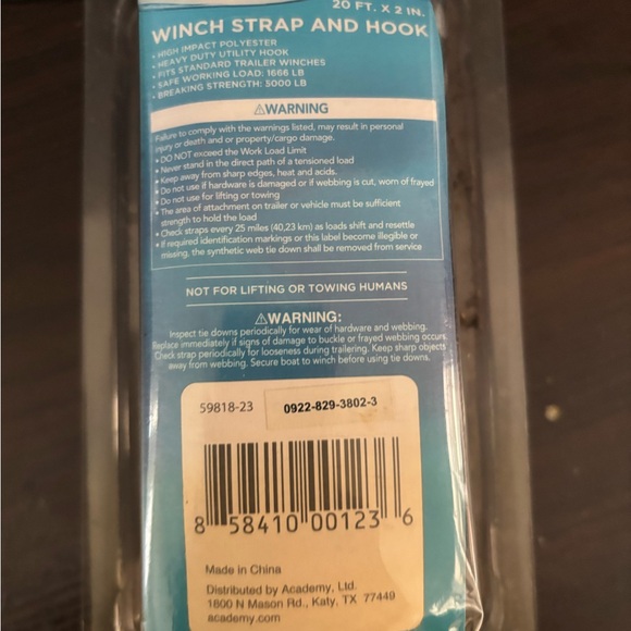 Winch Strap & Heavy duty utility hook - Picture 2 of 2